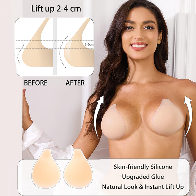 Strapless Bra Adhesive - 1/2 paires de soutien-gorge collant pour