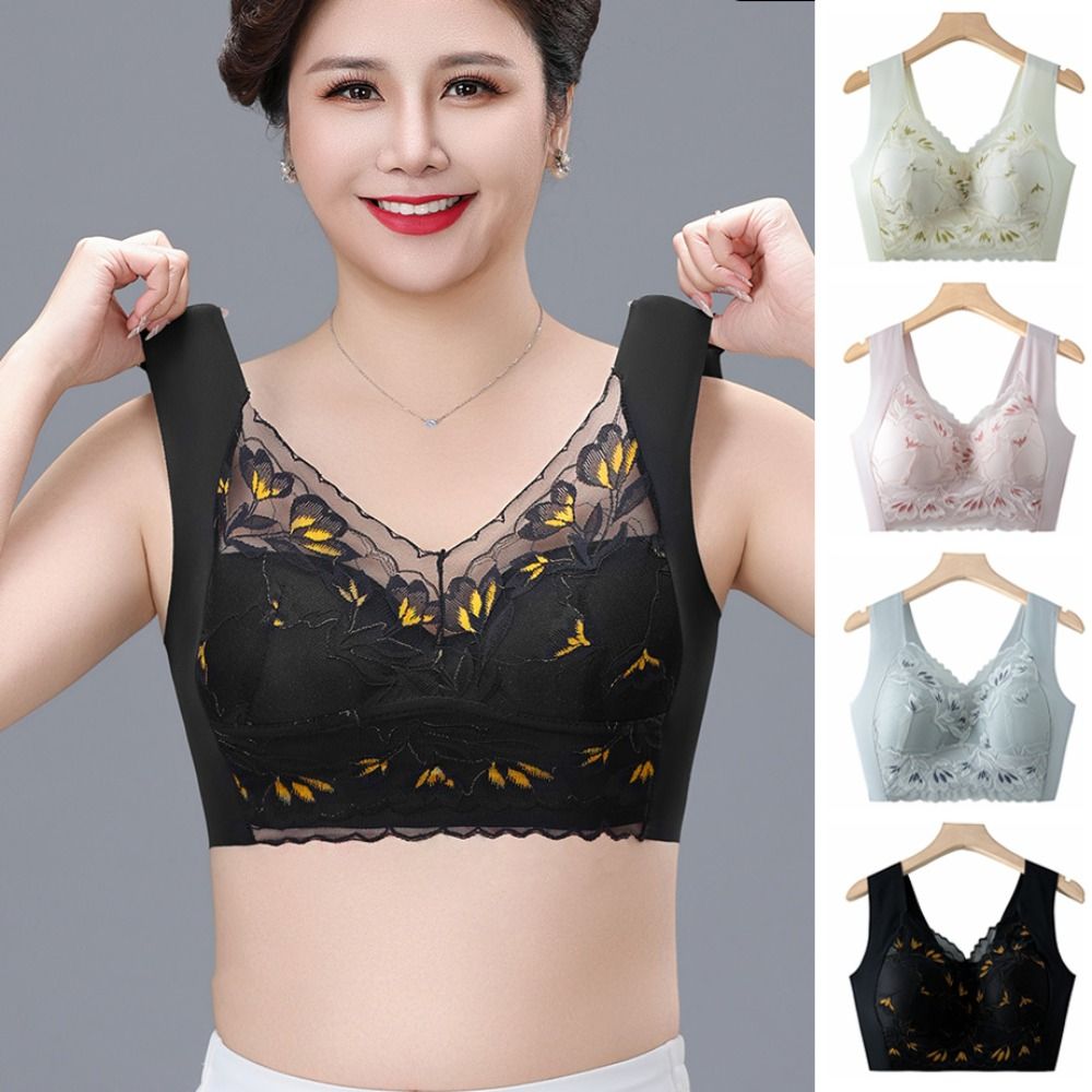 Plunge Bra Push Up - Soutien-gorge sans armatures en dentelle grande