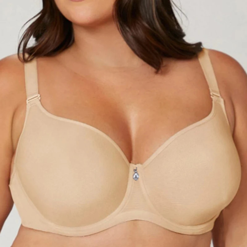 Underwire Bra Padded - Soutien-gorge minimisateur push-up en maille pour