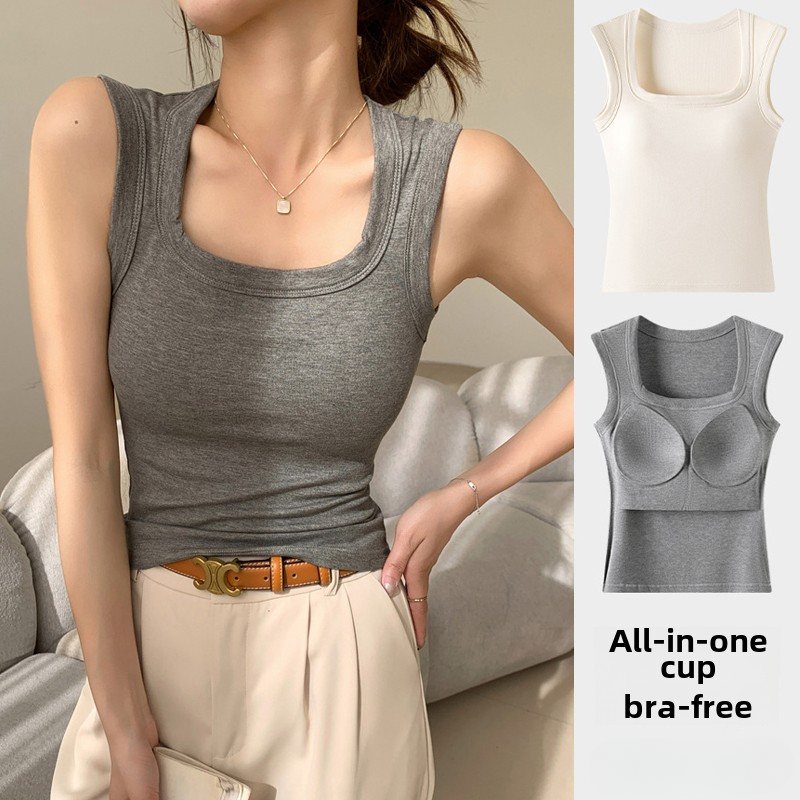 T Shirt Bra Seamless - Gilet d'entraînement respirant pour femmes, débardeur
