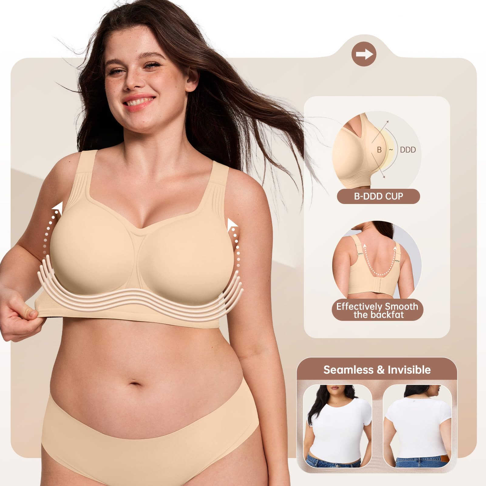 Soutien-gorge sans fil grande  - Underwire Bra Padded avis et prix