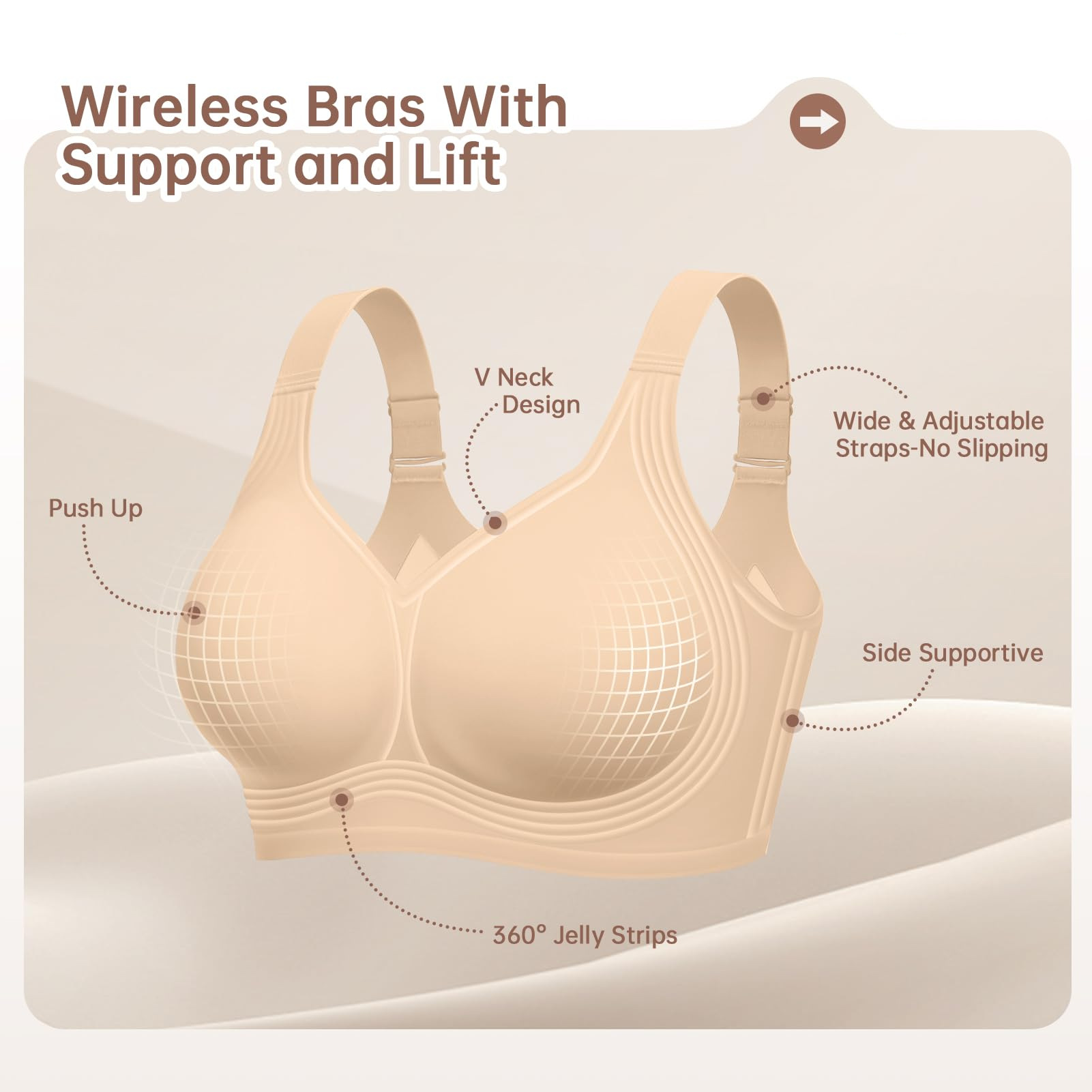 Soutien-gorge sans fil grande  - Underwire Bra Padded avis et prix