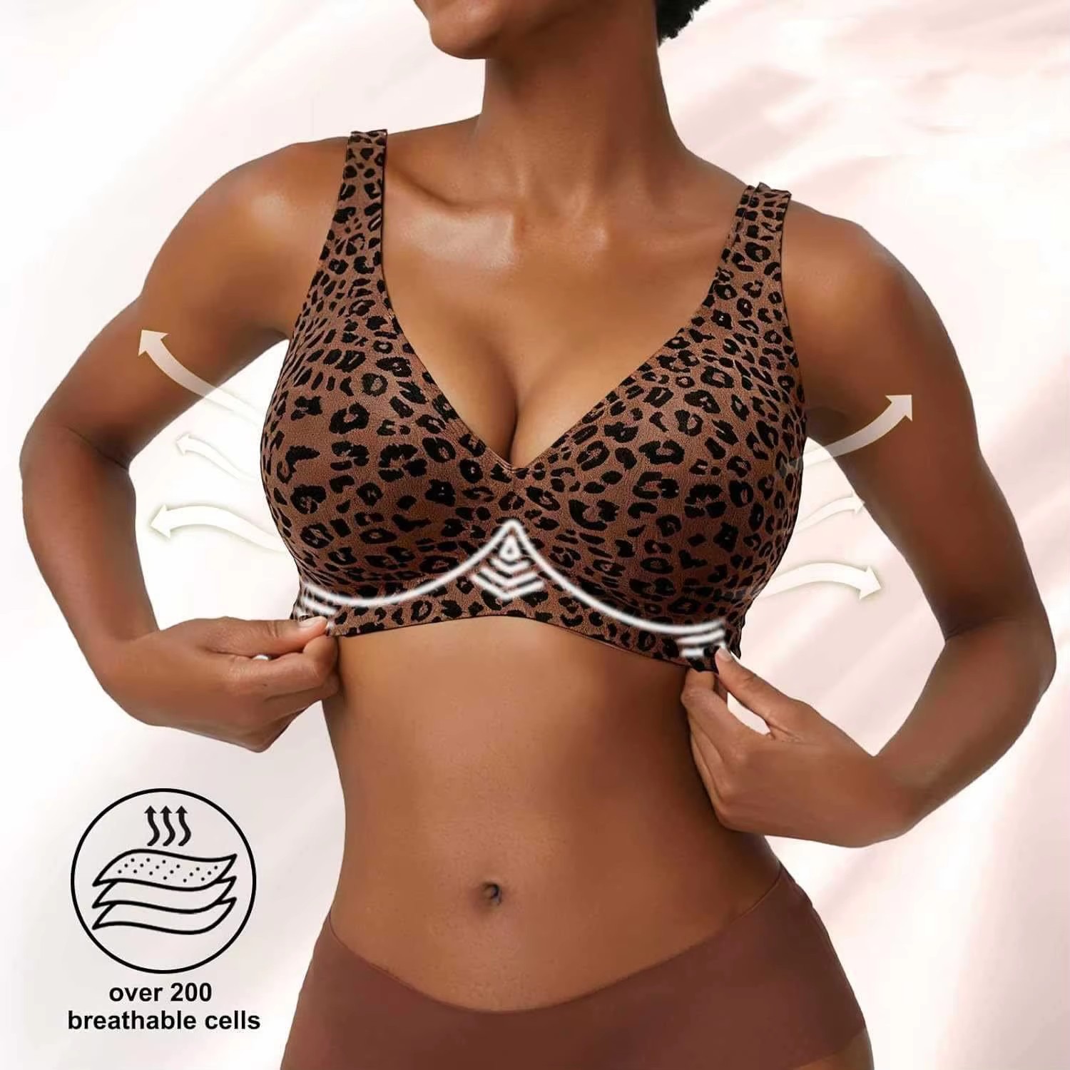 Soutien-gorge imprimé léopard  - Plunge Bra Push Up avis et prix